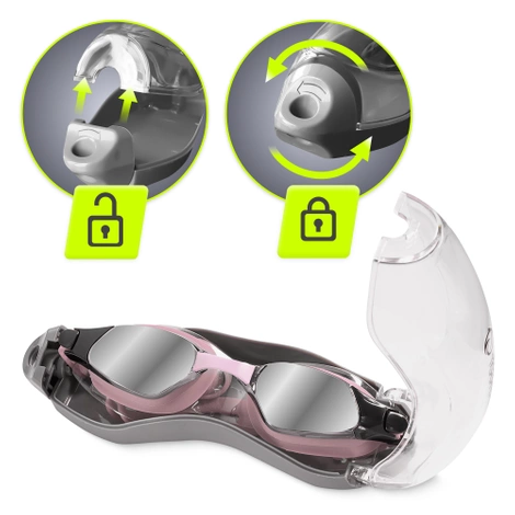 Okulary do pływania TSUNAMI różowe