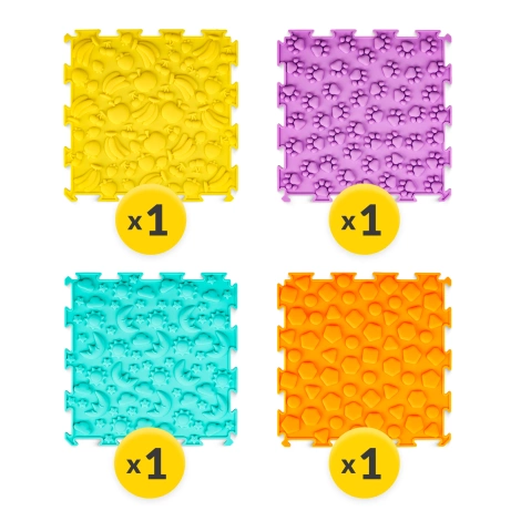 Ortopedyczna mata sensoryczna puzzle dla dzieci 4 szt.
