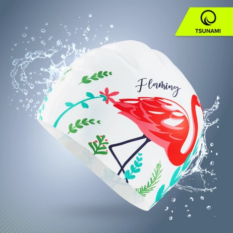 Czepek na basen damski TSUNAMI FLAMINGO