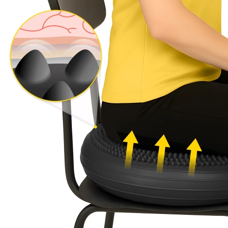 Poduszka sensomotoryczna MED+ 60 cm czarna