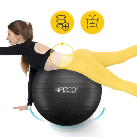 Piłka gimnastyczna dmuchana 85 cm czarna