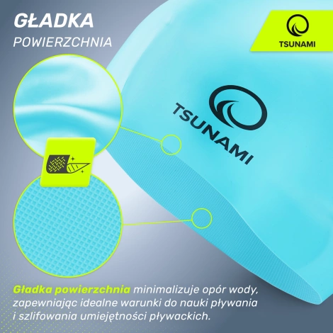Czepek na basen dla dzieci TSUNAMI niebieski