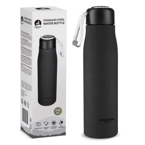 Butelka termiczna 540 ml z paskiem czarna