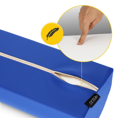 Półwałek do rehabilitacji i masażu niebieski