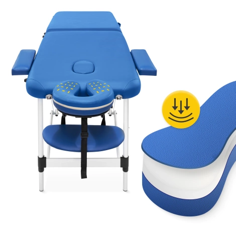 Stół do masażu aluminiowy 60 cm niebieski