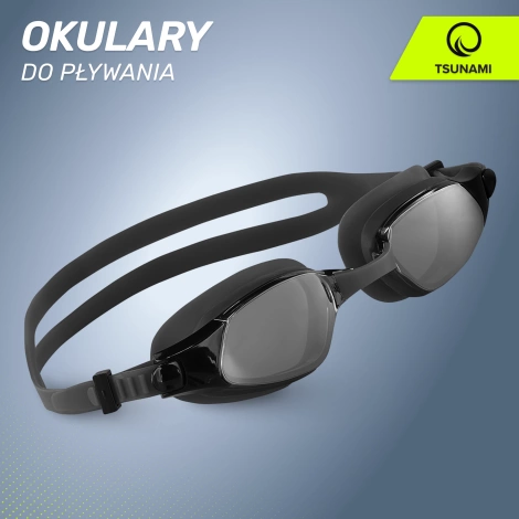 Okulary do pływania TSUNAMI czarne