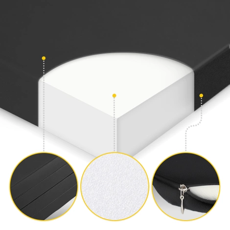 Materac gimnastyczny składany XL czarny