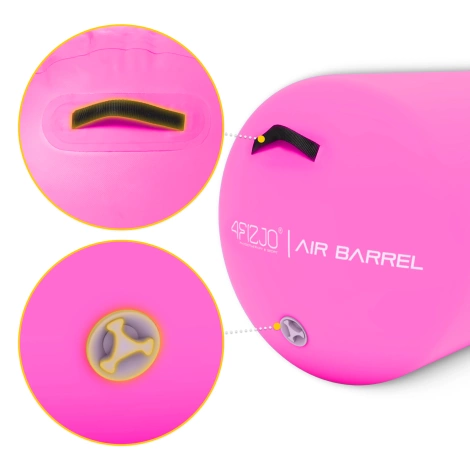 Dmuchany wałek gimnastyczny AIR BARREL 75 cm różowy