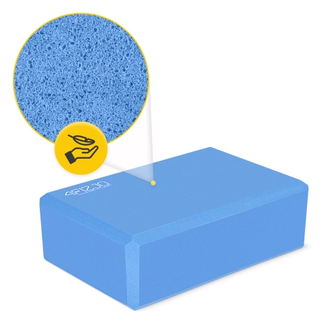 Kostka piankowa do jogi niebieska