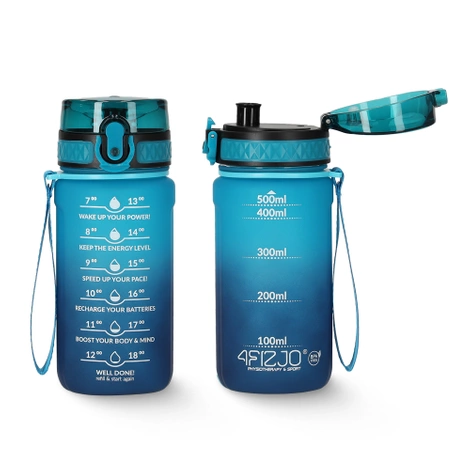 Butelka motywacyjna na wodę 0,5 L niebieska