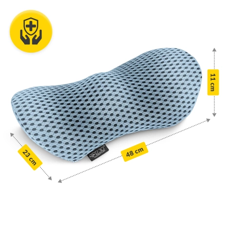 Poduszka ortopedyczna lędźwiowa do siedzenia niebieska