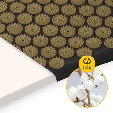 Duża mata do akupresury z poduszką klasyczna XL czarna