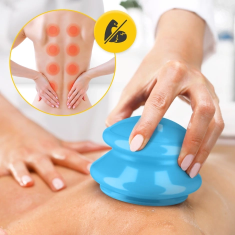 Bańki chińskie gumowe 4 szt. niebieskie