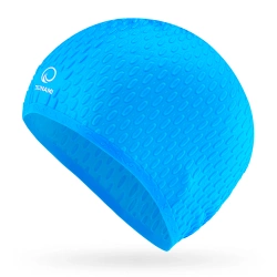 Czepek na basen damski TSUNAMI TEXTURE niebieski