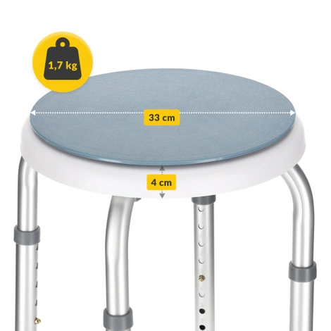 Obrotowy taboret pod prysznic