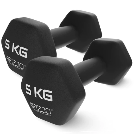 Hantelki żeliwne do ćwiczeń Classic 2 x 5 kg