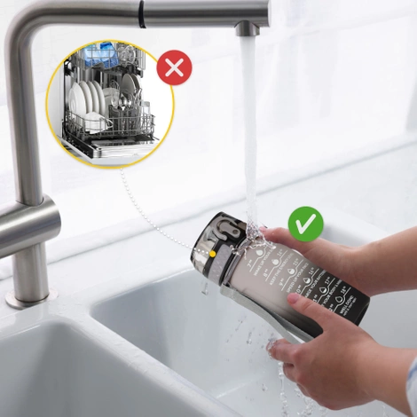 Butelka motywacyjna na wodę 0,5 L szara