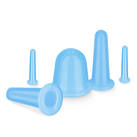 Silikonowe bańki chińskie 5 szt. FACE+ niebieskie