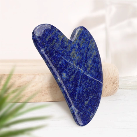 Klasyczny kamień Gua Sha z naturalnego lazurytu