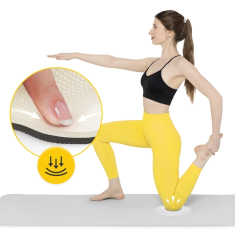 Mata do ćwiczeń i jogi antypoślizgowa TPE 0,6 cm szara