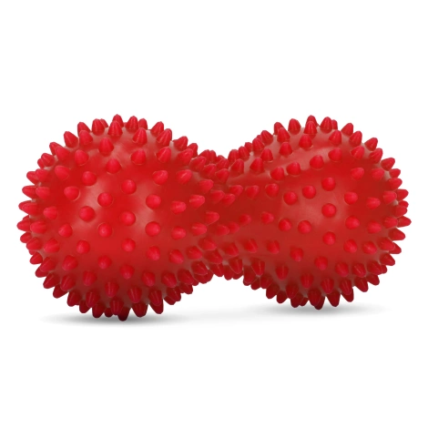 Podwójna piłka sensoryczna do masażu czerwona