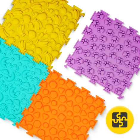 Ortopedyczna mata sensoryczna puzzle dla dzieci 8 szt.