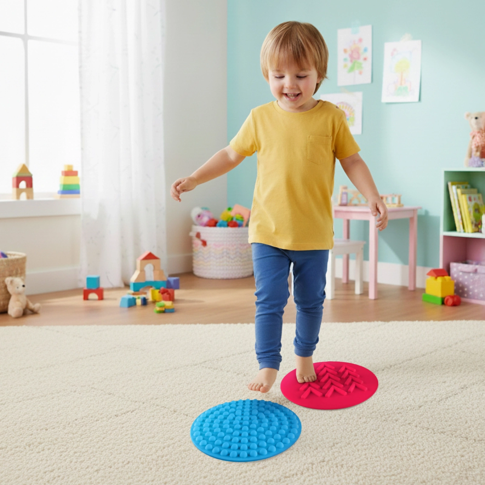 Dyski sensoryczne dla dzieci do zabawy 25 cm zestaw 10 sztuk