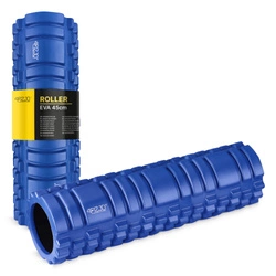 Wałek do masażu z wypustkami EVA 45 cm niebieski