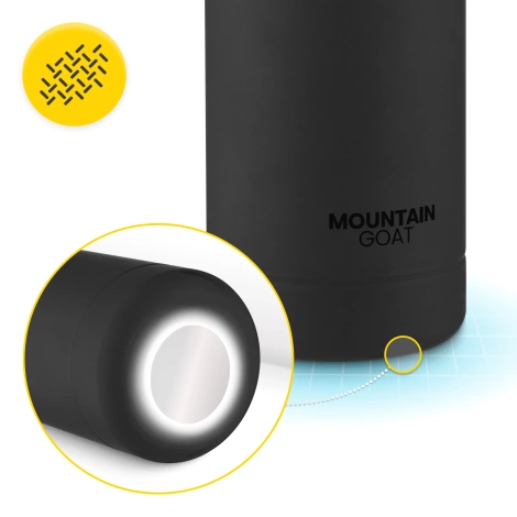 Butelka termiczna z paskiem 540 ml czarna