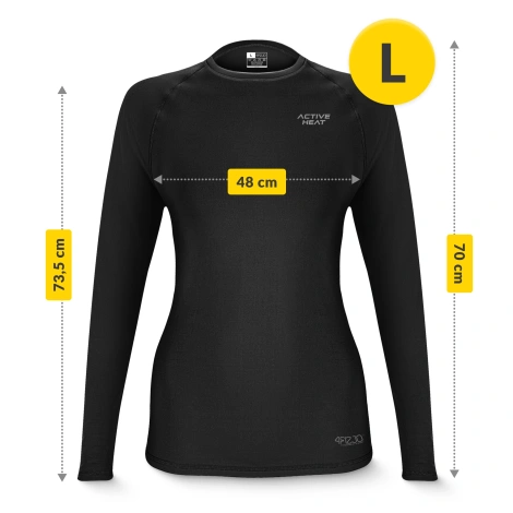 Bielizna termiczna unisex - czarny komplet koszulka + spodnie rozmiar L