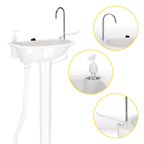 Przenośna umywalka turystyczna na baterie