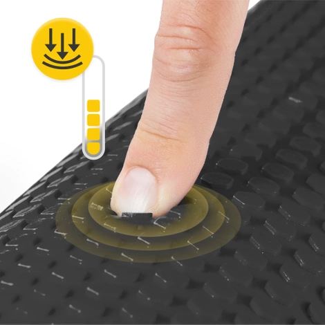 Wałek do masażu z wypustkami CARE+ 45 cm czarny