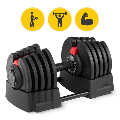 Regulowany hantel i sztanga 2w1 PREMIUM 2,5-40 kg