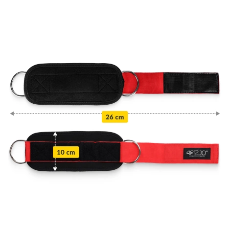 Opaski treningowe na kostki do wyciągu 2 szt. czerwone