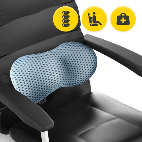 Poduszka ortopedyczna lędźwiowa do siedzenia niebieska
