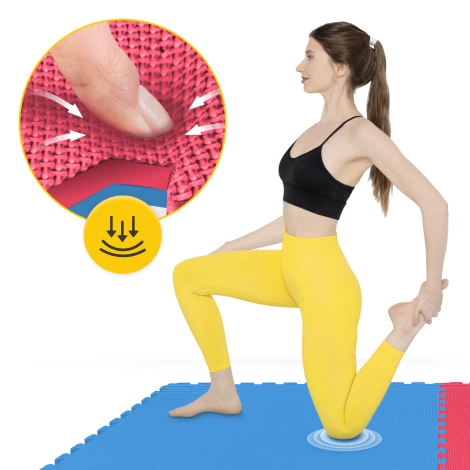 Mata ochronna piankowa PUZZLE na podłogę 100 x 100 cm niebieska