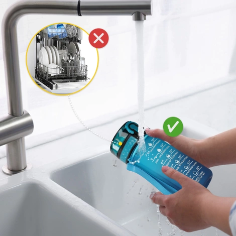 Butelka motywacyjna na wodę 0,5 L niebieska