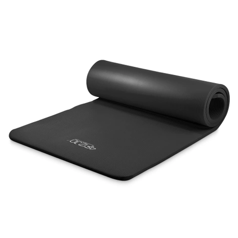 Mata do ćwiczeń fitness i jogi NBR 180 × 60 × 1 cm czarna
