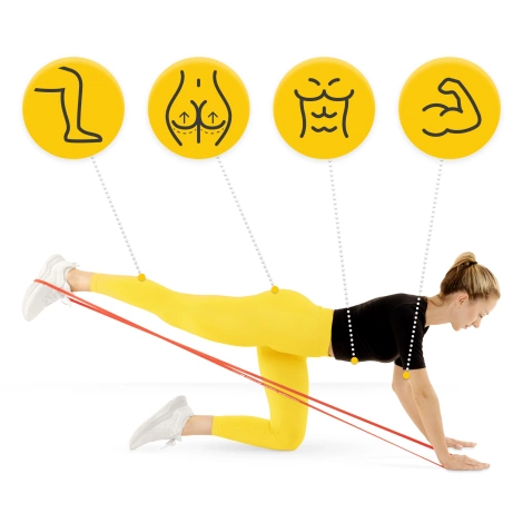 Zestaw 4 gum oporowych do ćwiczeń POWER BAND