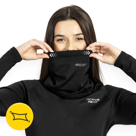 Komin termiczny na szyję unisex - czarny