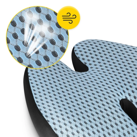 Poduszka ortopedyczna pod plecy niebieska