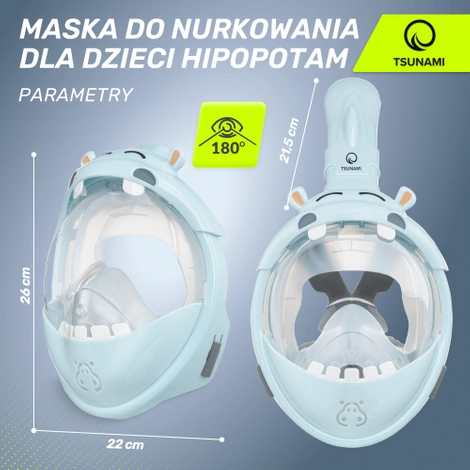Maska do nurkowania dla dzieci TSUNAMI HIPPO