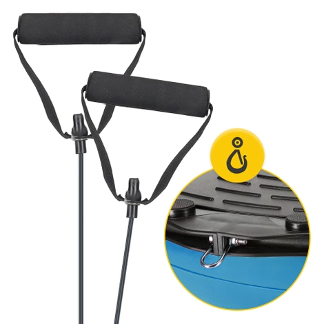 Półpiłka do balansowania równoważna z linkami niebieska