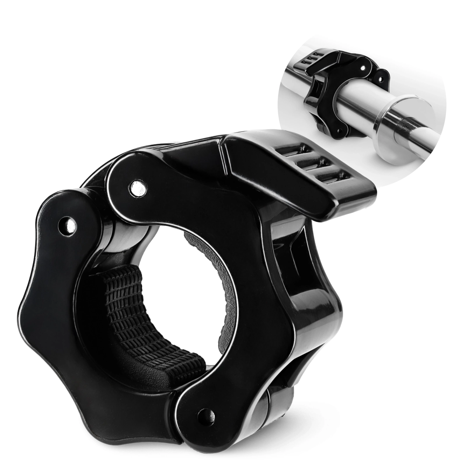Zaciski szybkozaciskowe QR do gryfu 25 mm 2 szt. - czarne