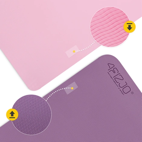 Mata do ćwiczeń i jogi antypoślizgowa TPE 1 cm fioletowa