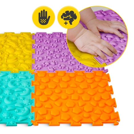 Ortopedyczna mata sensoryczna puzzle dla dzieci 4 szt.