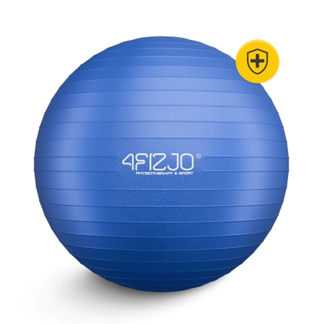 Piłka gimnastyczna dmuchana 65 cm granatowa