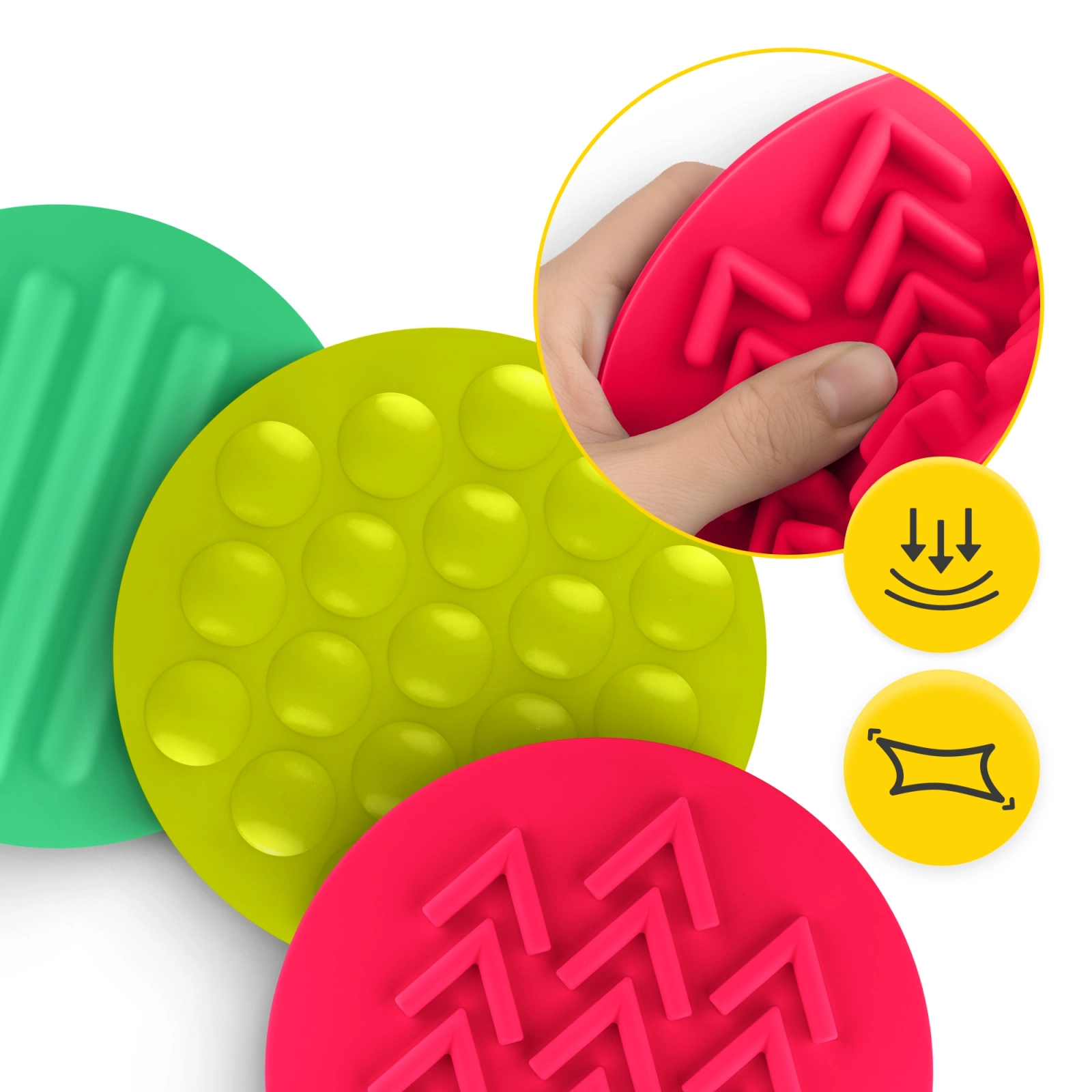 Dyski sensoryczne dla dzieci do zabawy 25 cm zestaw 10 sztuk