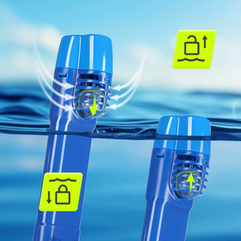 Maska do nurkowania pełnotwarzowa TSUNAMI L/XL niebieska