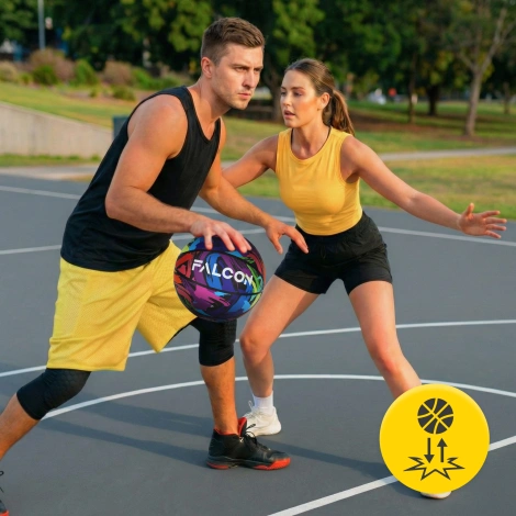 Piłka do koszykówki Falcon rozmiar 7 wielokolorowa